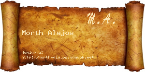 Morth Alajos névjegykártya